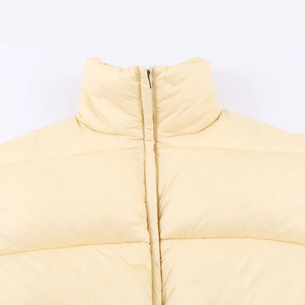 Damen Wattierte Kurzjacke mit Tunnelzug‑Taillierung und hohem Stehkragen Shop Nory