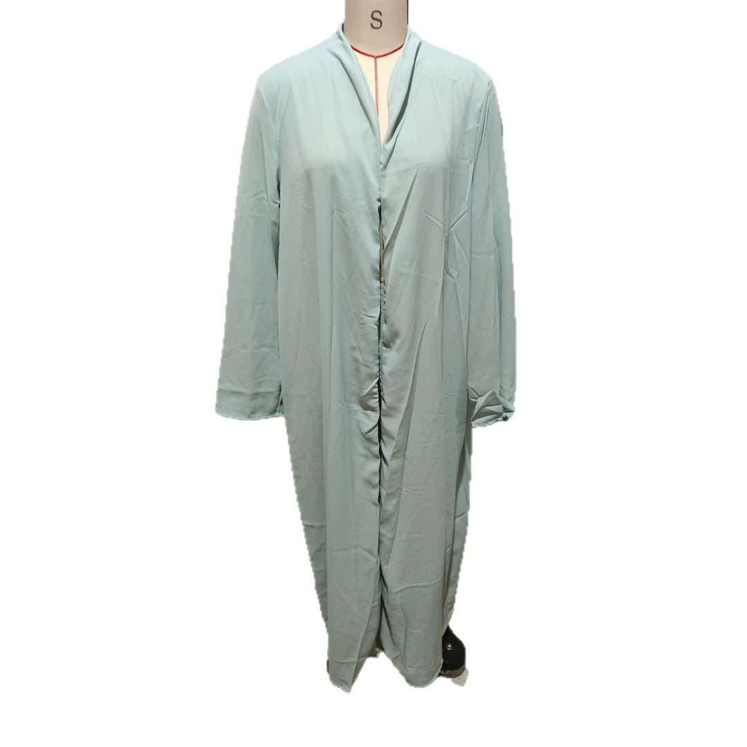 Damen Langer Kaftan‑Mantel mit fließender V‑Ausschnitt Drapierung Shop Nory