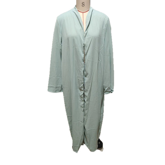 Damen Langer Kaftan‑Mantel mit fließender V‑Ausschnitt Drapierung Shop Nory