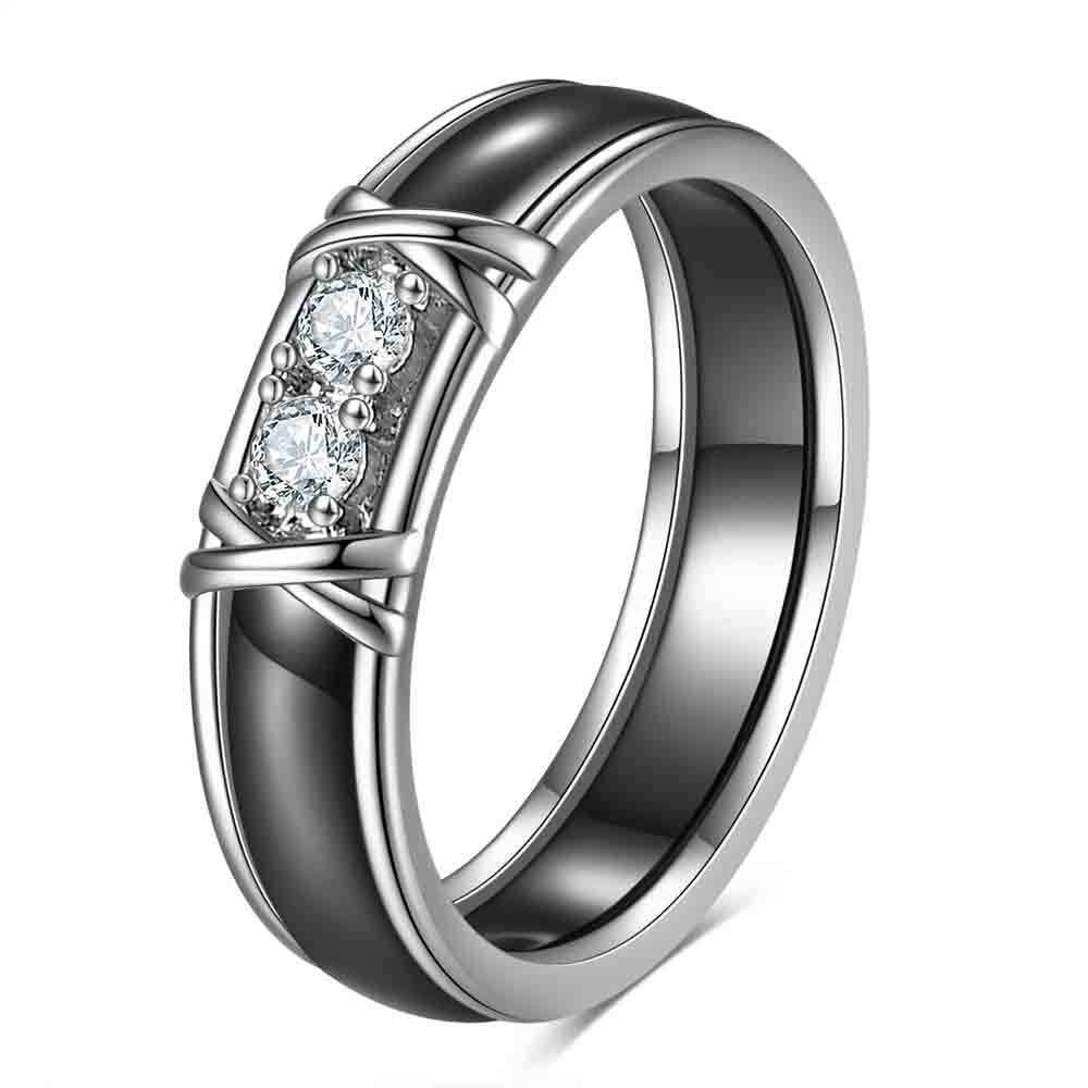 Herren Ring mit elegantem Design und funkelnden Zirkonia Shop Nory
