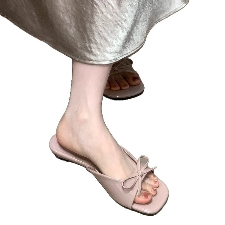 Damen elegante Slingback-Sandalen mit verspieltem Schleifen-Detail