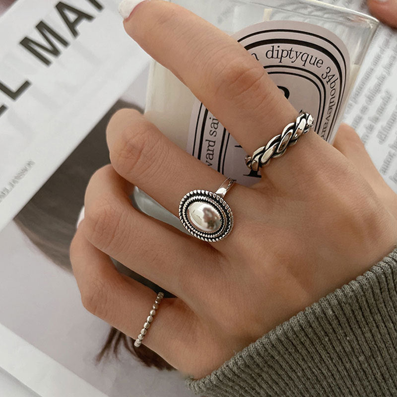 Damen stilvoller Ring mit facettiertem Design Shop Nory