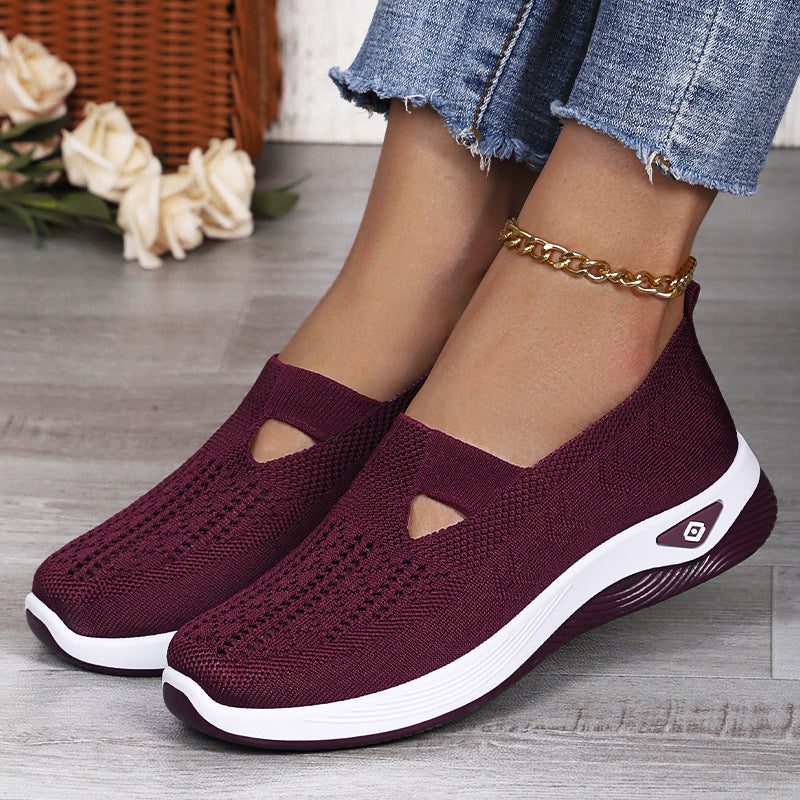 Damen Atmungsaktive Freizeit-Slipper mit elastischem Einschlupf und flexibler Sohle Shopnory