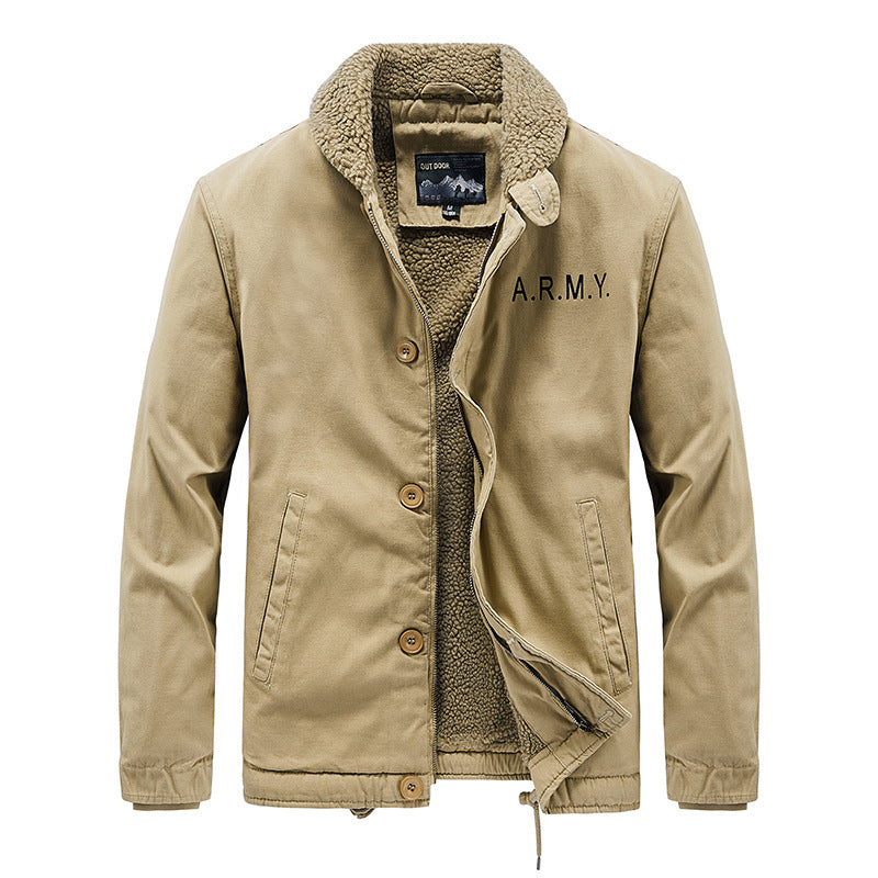 Herren Lässige Jacke mit Teddyfutter Shop Nory