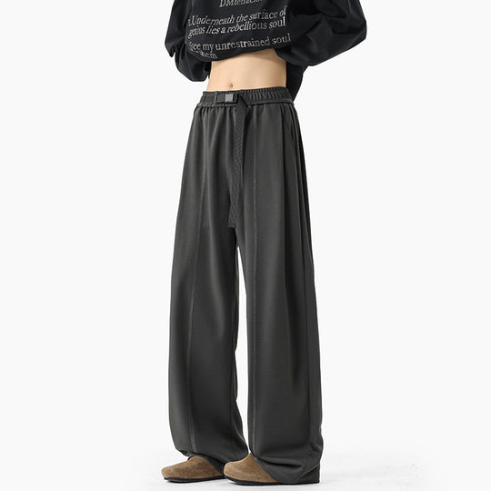 Herren Extraweite Drapierte Wide‑Leg‑Hose aus schwerfallendem Jersey mit Tunnelzugbund und Bundfalten Shop Nory