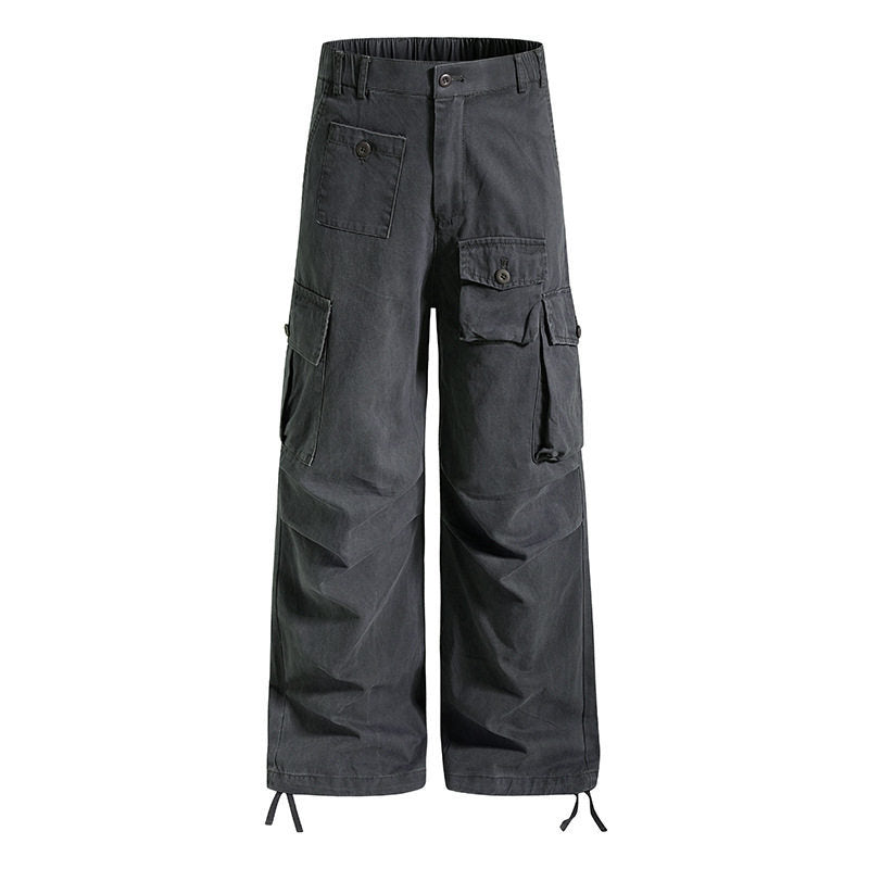 Damen weite Cargo-Hose im Utility-Stil mit Multifunktions-Taschen und Saum-Tunnelzug Shop Nory