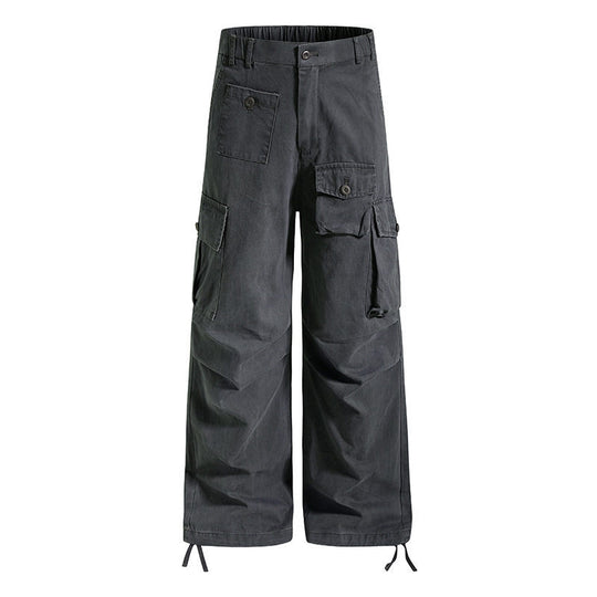 Damen weite Cargo-Hose im Utility-Stil mit Multifunktions-Taschen und Saum-Tunnelzug Shop Nory