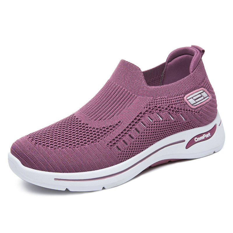 Damen nan ultraleichter gestrickter Slip-On Walking-Sneaker mit nahtlosem Sockenschaft und dämpfender EVA-Comfort-Zwischensohle Shop Nory