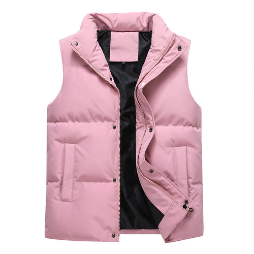 Herren Ärmellose gesteppte Thermoweste mit Stehkragen und Zwei-Wege-Reißverschluss Shop Nory