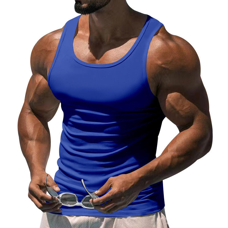 Herren atmungsaktives Sport-Tanktop mit körperbetontem Schnitt und feuchtigkeitsregulierendem Material