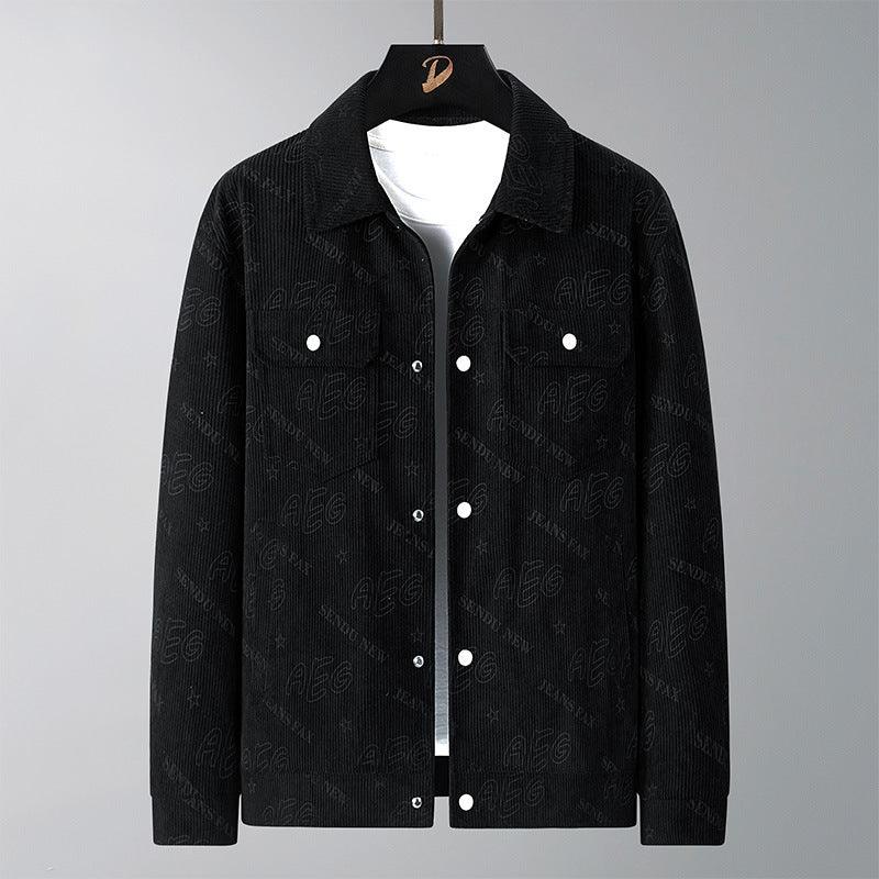 Herren Lässige Cordjacke mit praktischem Druck Shop Nory