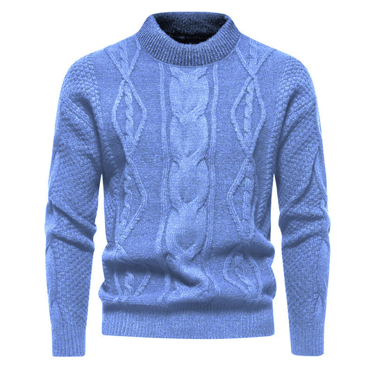 Herren Feinstrick-Pullover mit kurzem Stehkragen und Zopfstrickstruktur Shop Nory