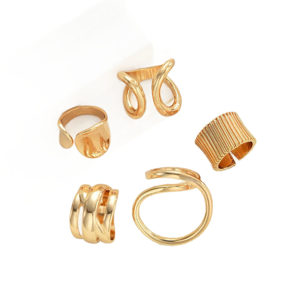 Damen Ring-Set mit einzigartigen Designs und geschwungenen Formen Shop Nory