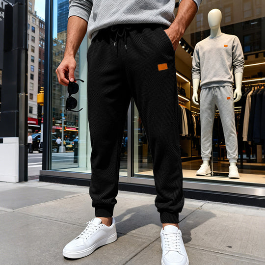Herren Stepp-Jogginghose mit geometrischem Strukturmuster Shop Nory