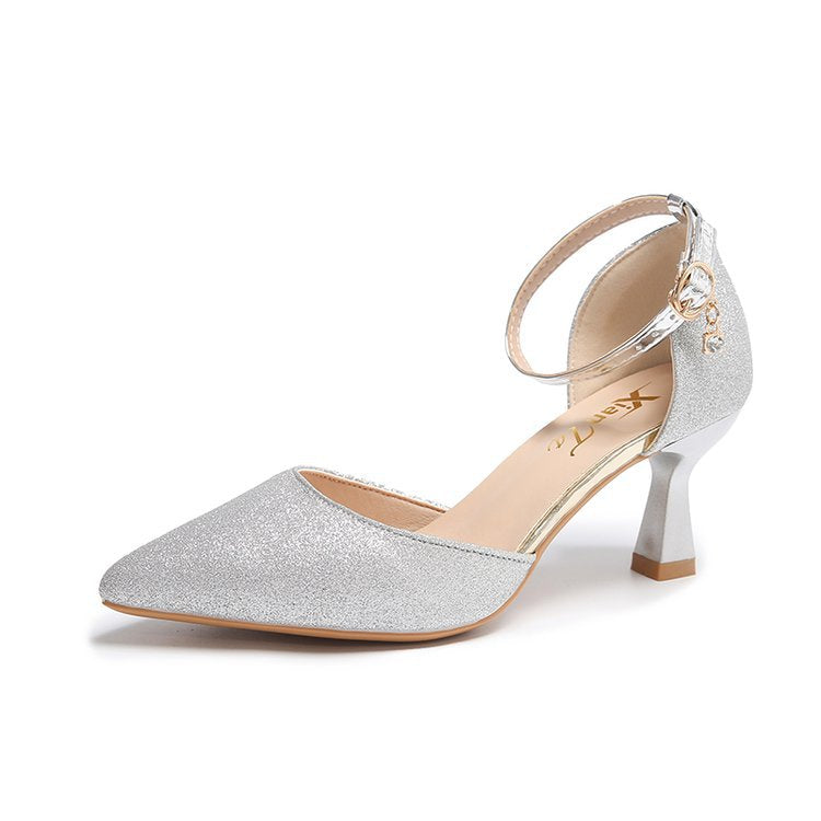 Damen elegante Pumps mit Glitzer-Details
