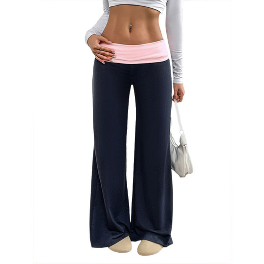 Damen Weite Palazzo‑Yogahose mit umschlagbarem Komfortbund Shop Nory