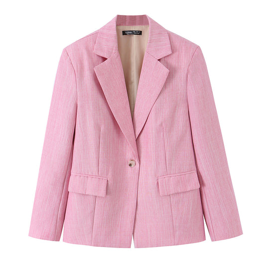 Damen Zweiteiliges Kurzblazer- und hochtailliertes Weitbein-Hosen-Set Shop Nory
