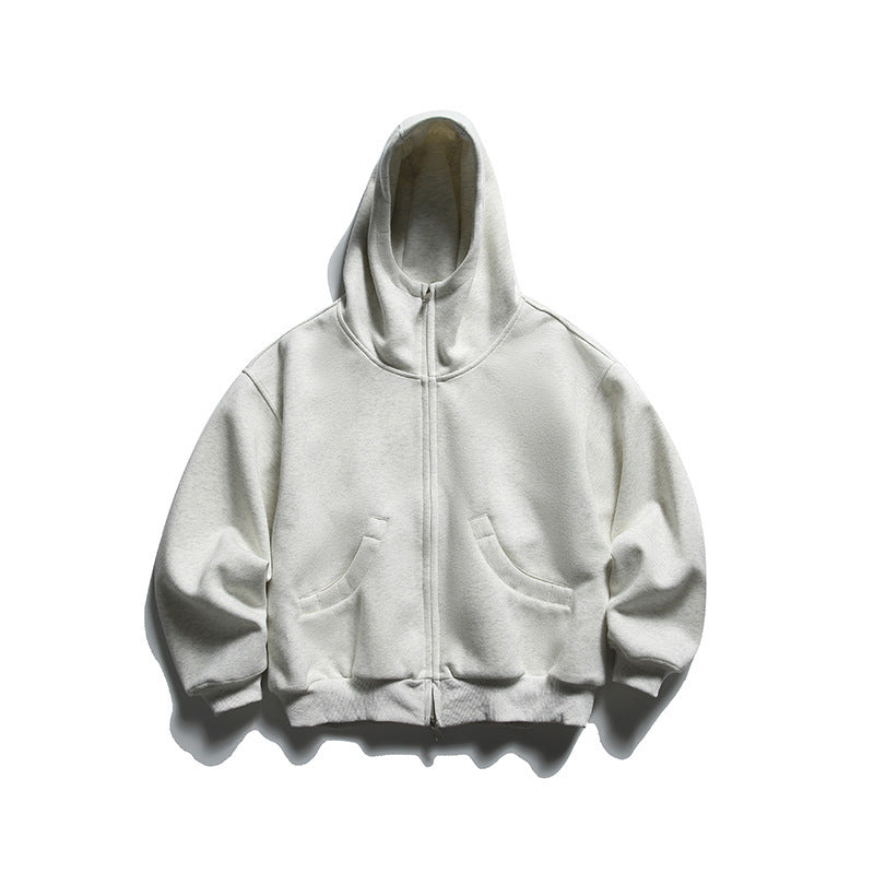 Unisex Oversize Zip-Hoodie mit hohem Kragen und Kängurutaschen Shop Nory