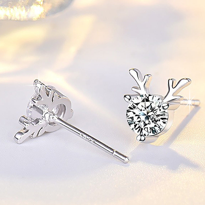 Damen Ohrstecker im Rentier-Design mit funkelnden Zirkonia Shop Nory