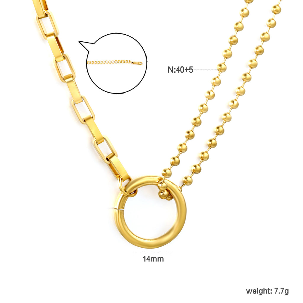 Damen Halskette mit kunstvollem Sonnen-Anhänger und verstellbarem Kettendesign Shop Nory