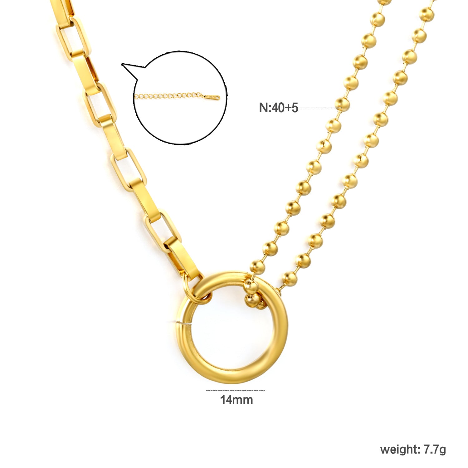 Damen Halskette mit kunstvollem Sonnen-Anhänger und verstellbarem Kettendesign Shop Nory