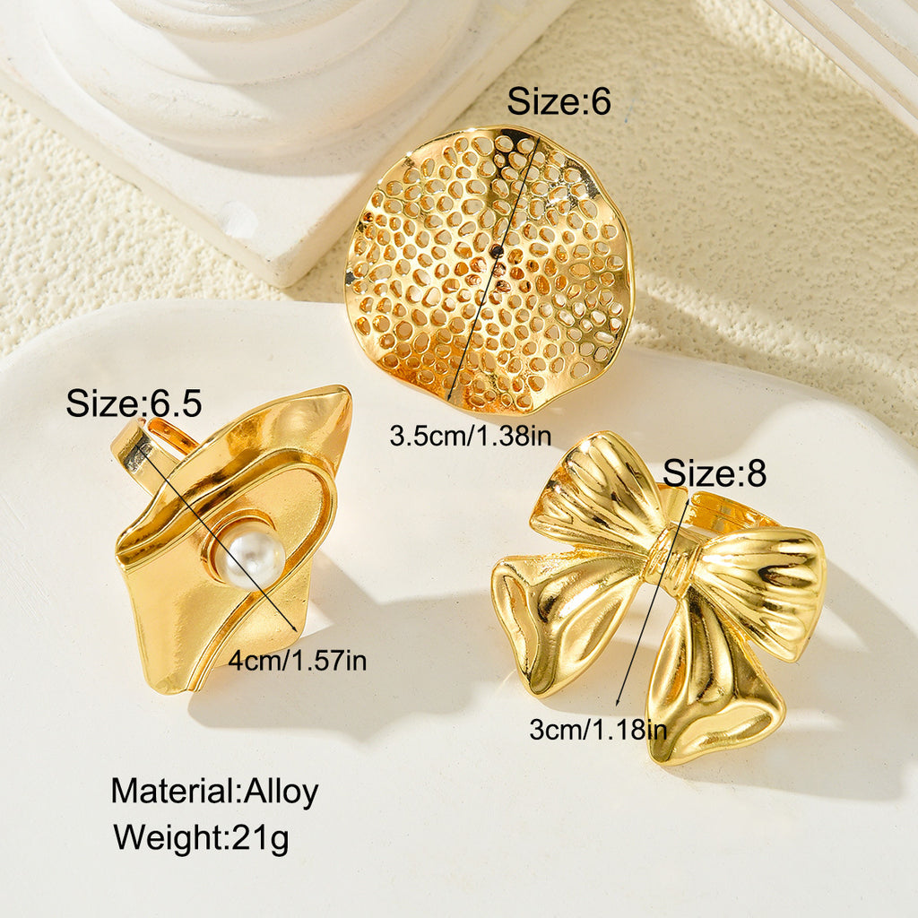 Damen Schmuckring-Set mit kunstvollen Designs und eleganten Akzenten Shop Nory