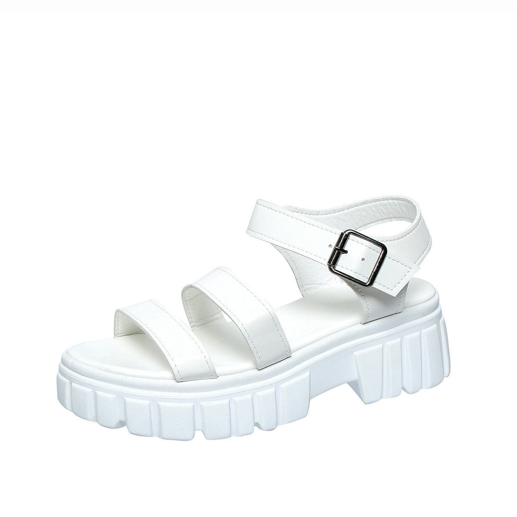 Damen Komfortable Plateau-Sandalen mit verstellbarem Riemen und rutschfester Sohle