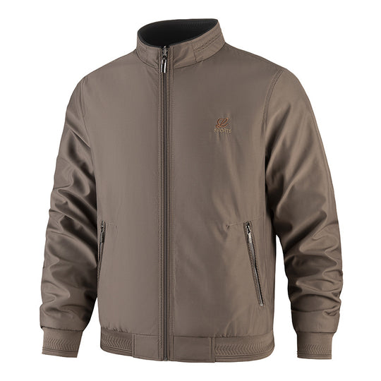 Herren Modische Freizeitjacke mit hohem Stehkragen und praktischen Taschen Shop Nory