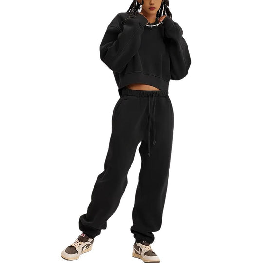 Damen Boxy-Sweatshirt mit überschnittener Schulter, verlängertem Rückenteil und brushed Fleece Shop Nory