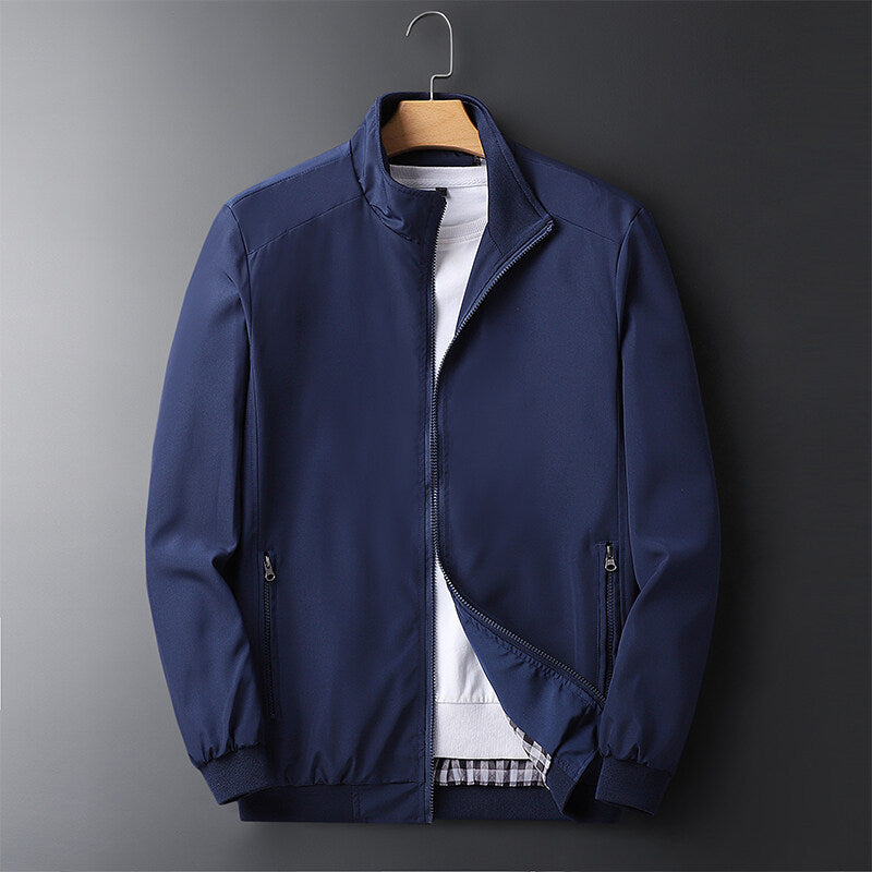 Herren Leichte Softshell-Blousonjacke mit Stehkragen, Reißverschlusstaschen und gerippten Bündchen Shop Nory
