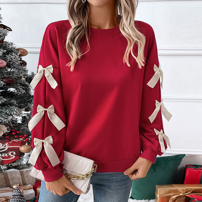 Damen Crop-Pullover mit Schleifen-Details Shop Nory
