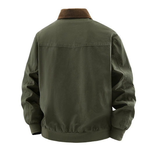 Herren Stilvolle Bomberjacke mit Cordkragen Shop Nory