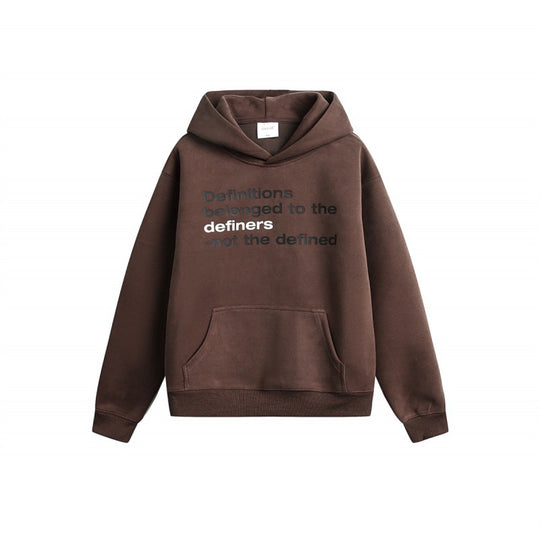 Unisex Oversize-Kapuzenpullover aus Baumwollmix mit Kängurutasche und Statement-Print Shop Nory