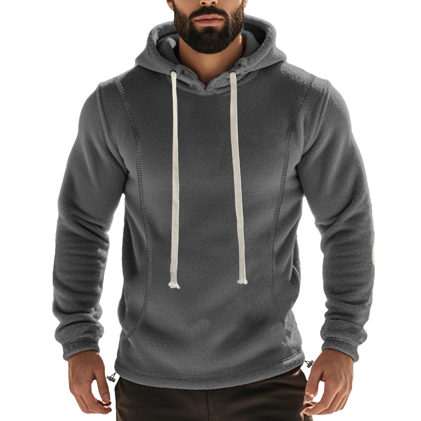 Herren Hochwertiger Fleece-Hoodie mit praktischer Kängurutasche und stylischem Design