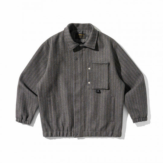 Herren Kastenförmige Overshirt‑Jacke aus Wollmix mit aufgesetzter Brusttasche Shop Nory