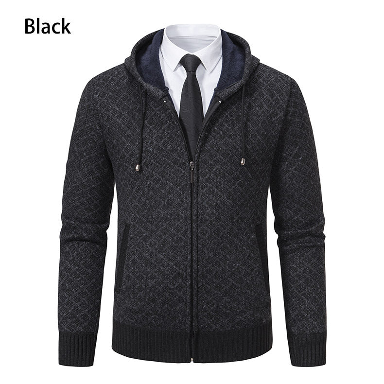 Herren modische Sweatjacke mit Kapuze und elegantem Muster