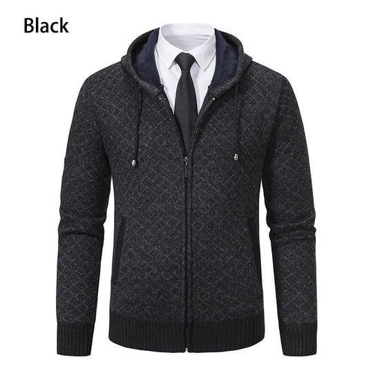 Herren modische Sweatjacke mit Kapuze und elegantem Muster