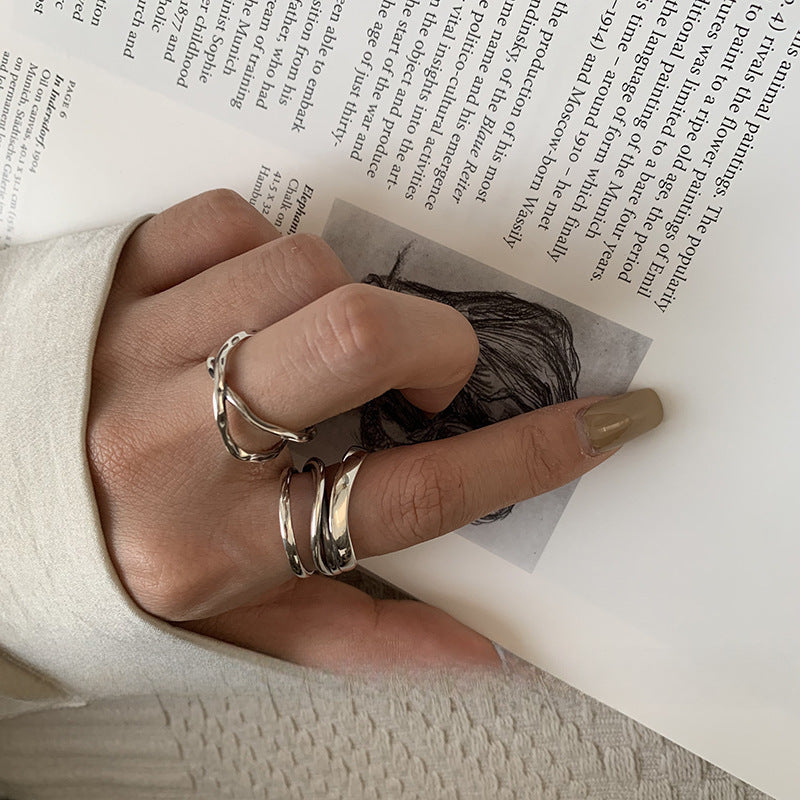 Damen Offener Ring mit geschwungenem Design Shop Nory