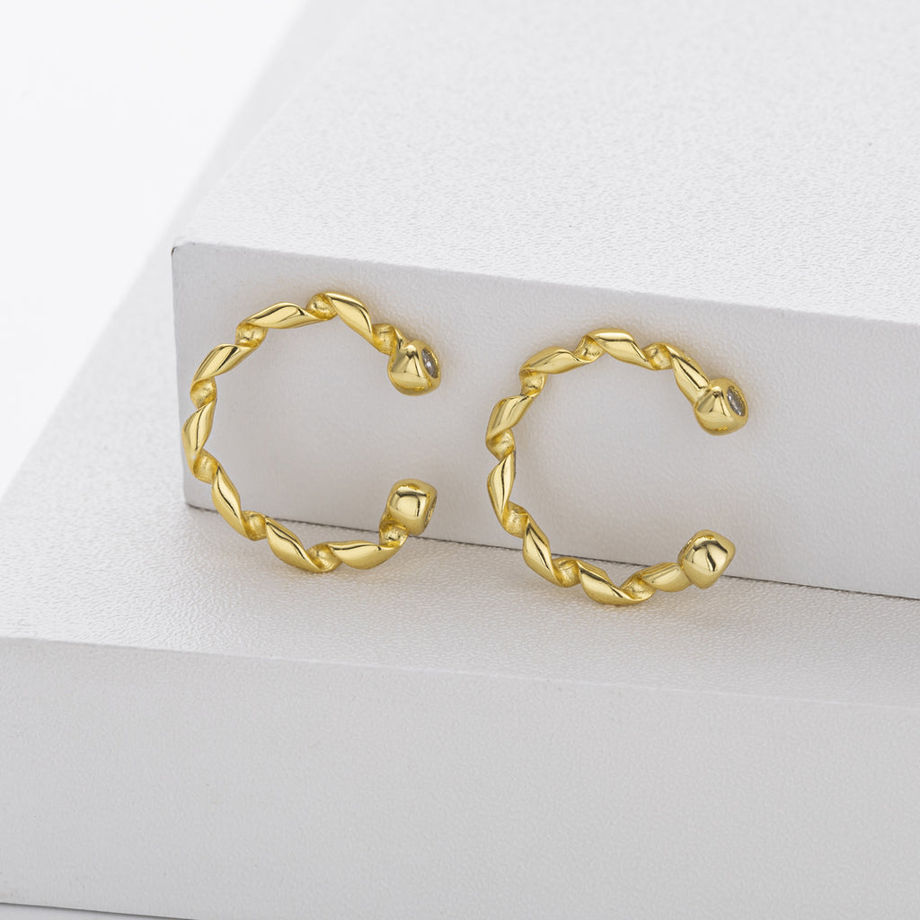Damen Ohrhänger im eleganten, geschwungenen Design aus 925 Sterling Silber Shop Nory