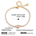 Damen Armband mit funkelnden Zirkonia und herzförmigem Anhänger Shop Nory