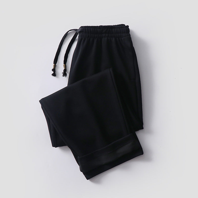 Unisex Gefütterte Fleece-Jogginghose mit elastischem Bund Kordelzug und schmalem Knöchelbündchen Shop Nory