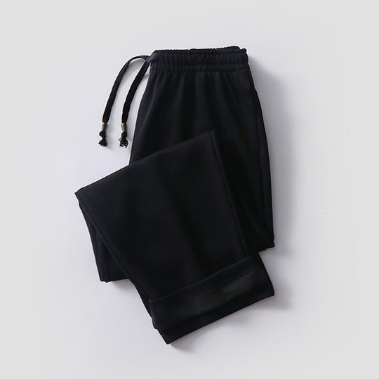 Unisex Gefütterte Fleece-Jogginghose mit elastischem Bund Kordelzug und schmalem Knöchelbündchen Shop Nory