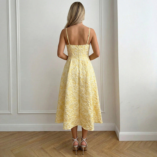Damen Tailliertes Cocktailkleid mit schimmerndem Stoff und elegantem Bustier
