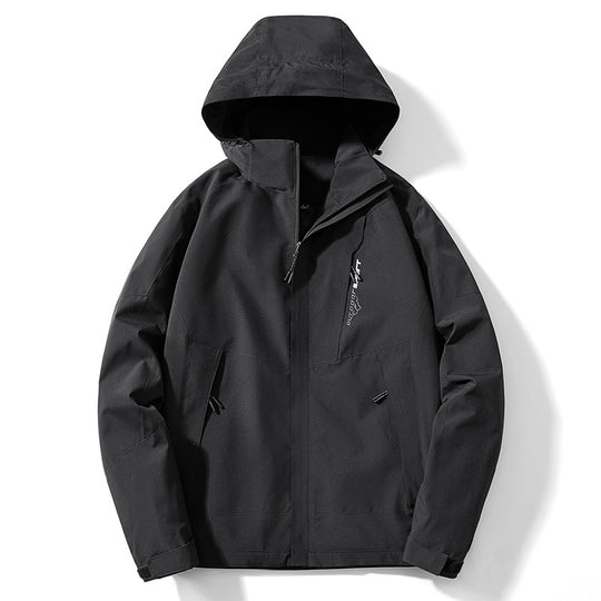 Herren Colorblock Softshell-Trekkerjacke mit Kapuze, verdeckten Reißverschlüssen und seitlichen Eingrifftaschen Shop Nory