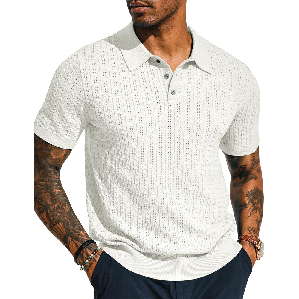 Herren Poloshirt mit strukturiertem Design und Kurzarm