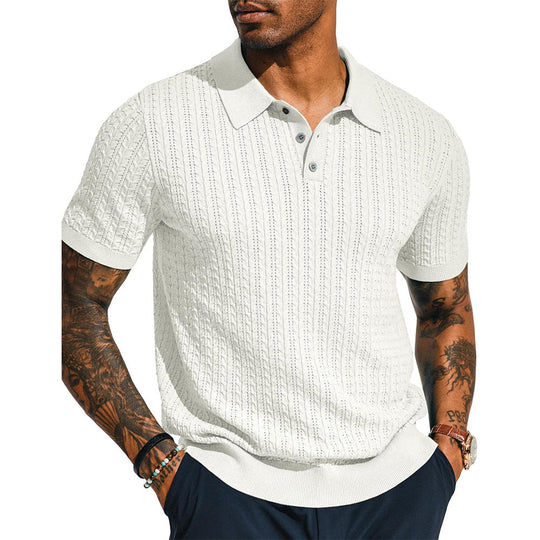 Herren Poloshirt mit strukturiertem Design und Kurzarm