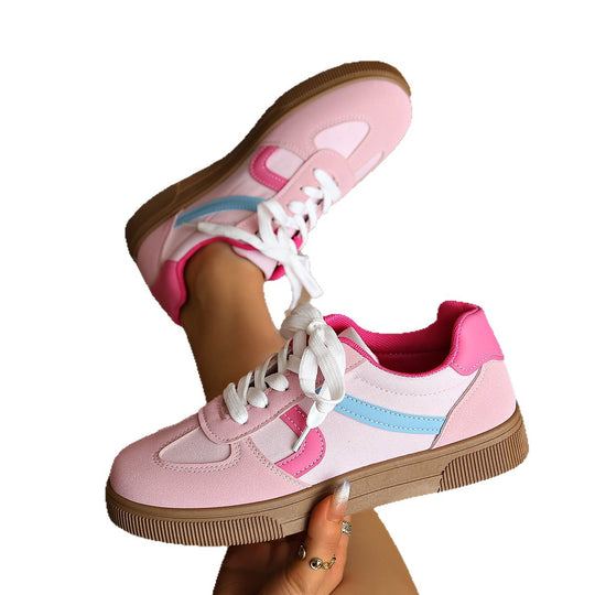 Damen niedrige Retro‑Sneaker aus Velours‑ und Textilmix mit profiliertem Gumsohle Shop Nory