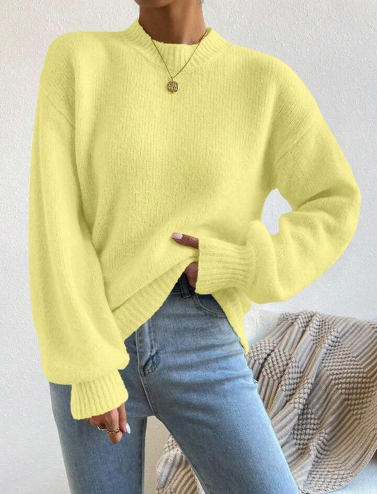 Damen Oversize Feinstrickpullover mit angedeutetem Mohair‑Effekt und verlängerten Rippbündchen Shop Nory