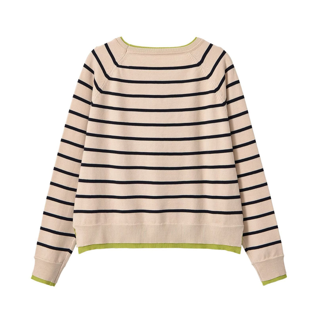 Damen Feinstrick-Pullover mit Lagenoptik, Rundhalsausschnitt und Raglanärmeln Shop Nory