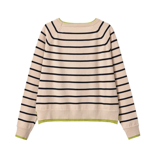 Damen Feinstrick-Pullover mit Lagenoptik, Rundhalsausschnitt und Raglanärmeln Shop Nory